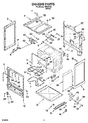 CHASSIS PARTS Diagram and Parts List for IMP33802  Inglis Range