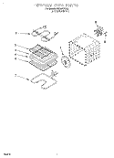 INTERNAL OVEN Diagram and Parts List for RBD307PDQ4  Whirlpool Wall Oven