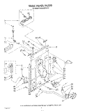 REAR PANEL Diagram and Parts List for KAWE800SWH1  Whirlpool Washer