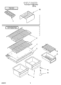 SHELF, OPTIONAL Diagram and Parts List for RT18BKXJW00  Roper Refrigerator
