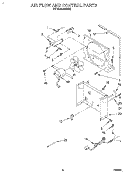 AIR FLOW AND CONTROL Diagram and Parts List for D25A2  Whirlpool Dehumidifier
