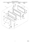 Part Location Diagram of 4359448 Whirlpool DOOR/MW