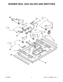 BURNER BOX, GAS VALVES AND SWITCHES Diagram and Parts List for KGCK366VSS02  KitchenAid Cooktop