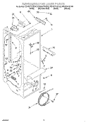 REFRIGERATOR LINER Diagram and Parts List for KSRB27FHBL04  KitchenAid Refrigerator
