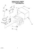OVEN CAVITY Diagram and Parts List for MT4145SKQ0  Whirlpool Microwave