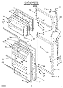 DOOR Diagram and Parts List for RT14EKRDW01  Roper Refrigerator