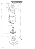 ATTACHMENT PARTS Diagram and Parts List for 5KSB52BBU4  KitchenAid Blender