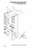 REFRIGERATOR LINER PARTS Diagram and Parts List for 5ED5FHKXVQ00  Whirlpool Refrigerator