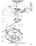 MACHINE BASE Diagram and Parts List for LA5460XMW0  Whirlpool Washer