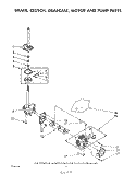 BRAKE, CLUTCH, GEARCASE, MOTOR AND PUMP Diagram and Parts List for LA5000XSW0  Whirlpool Washer