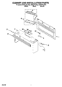 CABINET AND INSTALLATION PARTS Diagram and Parts List for KHMS155LWH3  KitchenAid Microwave