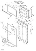 DOOR Diagram and Parts List for ET21PKXGW01  Whirlpool Refrigerator