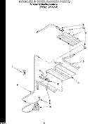 BROILER & OVEN BURNER Diagram and Parts List for FGS385BL0  Roper Range