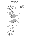SHELF PARTS Diagram and Parts List for EL1WSRXLQ0  Whirlpool Refrigerator