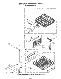 DISHRACK AND PANEL Diagram and Parts List for DU8900XT3  Whirlpool Dishwasher