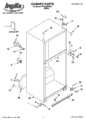 CABINET PARTS Diagram and Parts List for IT21AMXRQ02  Inglis Refrigerator