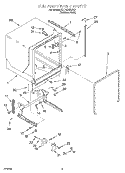 TUB AND FRAME Diagram and Parts List for KUDC24SESS4  KitchenAid Dishwasher