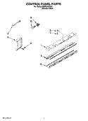 CONTROL PANEL PARTS Diagram and Parts List for KSSP36QTS00  KitchenAid Refrigerator