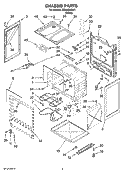 CHASSIS PARTS Diagram and Parts List for RF260BXSW1  Whirlpool Range