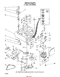 DRIVE Diagram and Parts List for LA6700XMW0  Whirlpool Washer