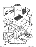 UNIT Diagram and Parts List for KSRB22DWAL02  KitchenAid Refrigerator