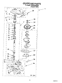 GEARCASE PARTS Diagram and Parts List for 7MSAWX650MQ0  Whirlpool Washer