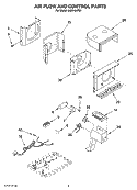AIR FLOW AND CONTROL PARTS Diagram and Parts List for ACM124PS2  Whirlpool Air Conditioner