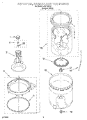 AGITATOR, BASKET AND TUB Diagram and Parts List for LXR7133JQ1  Whirlpool Washer
