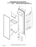 REFRIGERATOR DOOR PARTS Diagram and Parts List for WSR25D2RYW00  Whirlpool Refrigerator