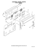 CONTROL PANEL PARTS Diagram and Parts List for KIRS608BSS0  KitchenAid Range