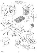 UNIT Diagram and Parts List for 4KSRS22QDW01  KitchenAid Refrigerator