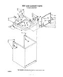 TOP AND CABINET , LITERATURE AND OPTIONAL Diagram and Parts List for LA5600XSW0  Whirlpool Washer