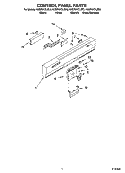 CONTROL PANEL PARTS Diagram and Parts List for KUDP01DLBL3  KitchenAid Dishwasher