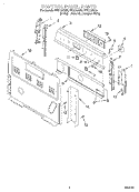 CONTROL PANEL Diagram and Parts List for FES330GQ0  Roper Range