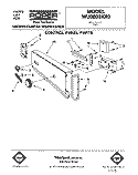 CONTROL PANEL Diagram and Parts List for WU0800XX0  Roper Dishwasher