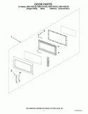 DOOR PARTS Diagram and Parts List for WMH1163XVB2  Whirlpool Microwave