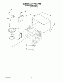 OVEN CAVITY PARTS Diagram and Parts List for YKCMS1555SS1  KitchenAid Microwave