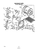 BULKHEAD Diagram and Parts List for LG5921XMW1  Whirlpool Dryer
