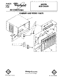 CABINET AND FRONT Diagram and Parts List for ACR124XR1  Whirlpool Air Conditioner