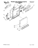 FRAME AND CONSOLE Diagram and Parts List for DU960QPDB1  Whirlpool Dishwasher