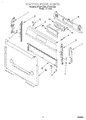 CONTROL PANEL Diagram and Parts List for SF325PEEN0  Whirlpool Range