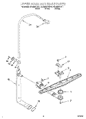 UPPER WASH AND RINSE Diagram and Parts List for KUDM25SHBT1  KitchenAid Dishwasher
