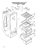 REFRIGERATOR LINER Diagram and Parts List for ED20ZKXBW00  Whirlpool Refrigerator