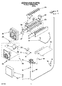 ICEMAKER PARTS Diagram and Parts List for 6GD22DCXHW06  Whirlpool Refrigerator