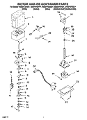 MOTOR AND ICE CONTAINER PARTS Diagram and Parts List for GS6SHEXML01  Whirlpool Refrigerator