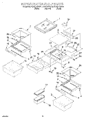 REFRIGERATOR SHELF Diagram and Parts List for ED20DBXEW01  Whirlpool Refrigerator