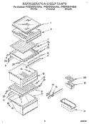 REFRIGERATOR SHELF Diagram and Parts List for 4YED25DQAB00  Whirlpool Refrigerator