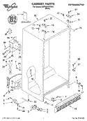 CABINET, LITERATURE Diagram and Parts List for 6GD22DCXHW01  Whirlpool Refrigerator