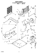UNIT Diagram and Parts List for ET2AHTXLQ00  Whirlpool Refrigerator
