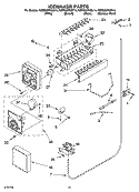 ICEMAKER PARTS, PARTS NOT ILLUSTRATED Diagram and Parts List for KSRD25FKBL14  KitchenAid Refrigerator